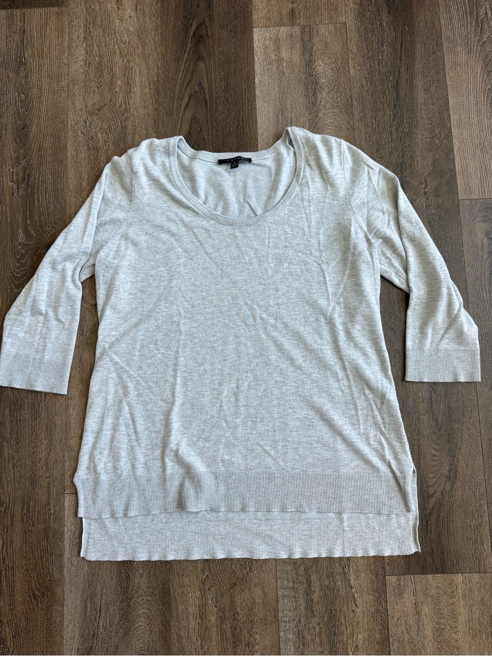 Cyrus Light Gray Scoop Neck Pullover XL